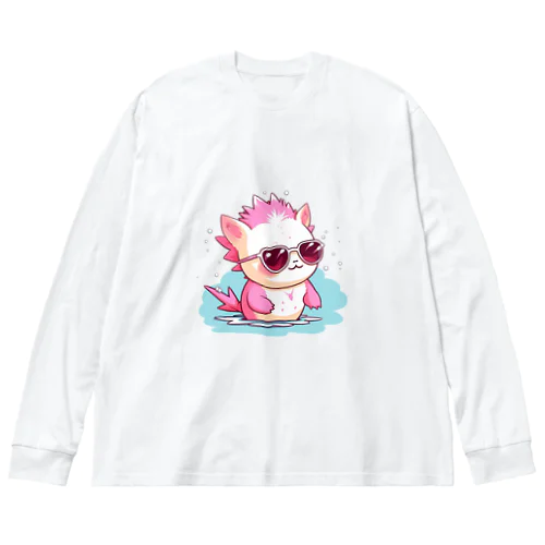 サングラスをかけているウーパールーパー Big Long Sleeve T-Shirt