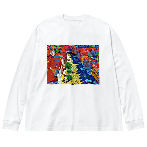 ポーランド グダンスクのドゥーギ広場 Big Long Sleeve T-Shirt