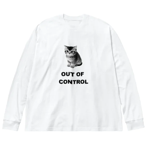 制御不能な猫 ビッグシルエットロングスリーブTシャツ