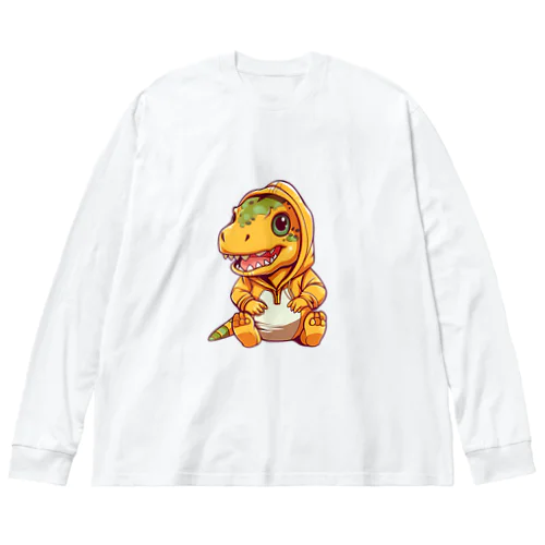 パーカーを着たティラノサウルス Big Long Sleeve T-Shirt