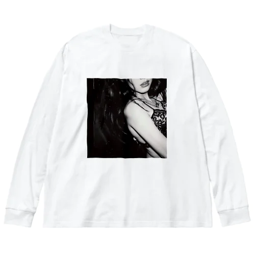 The Intersection of a Turning Woman and AI: A Genesis of New Life #011 #forntprint Big Long Sleeve T-Shirt