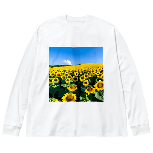 ヒマワリ畑 Big Long Sleeve T-Shirt