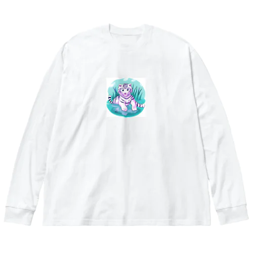 White Tiger Baby Sigi Big Long Sleeve T-Shirt