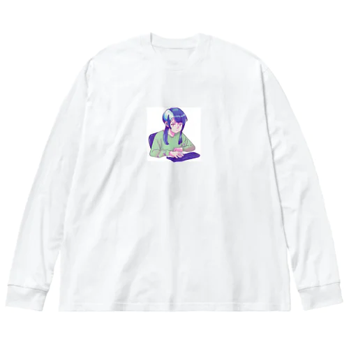 事務作業をする女性 Big Long Sleeve T-Shirt