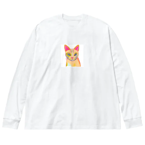 ほっこりねこのやすらぎ ビッグシルエットロングスリーブTシャツ