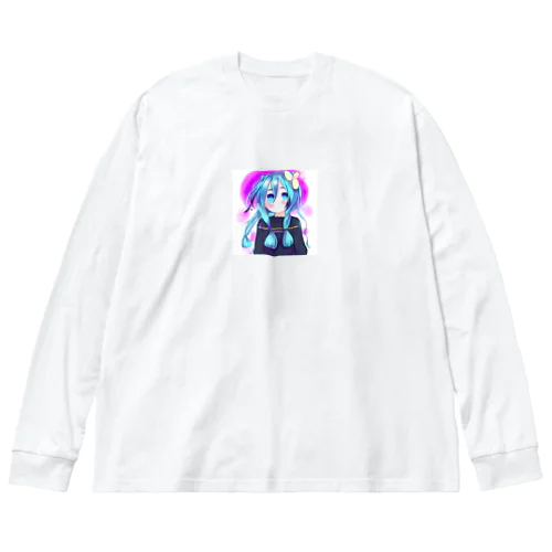 可愛いボーカロイド風の女の子 Big Long Sleeve T-Shirt