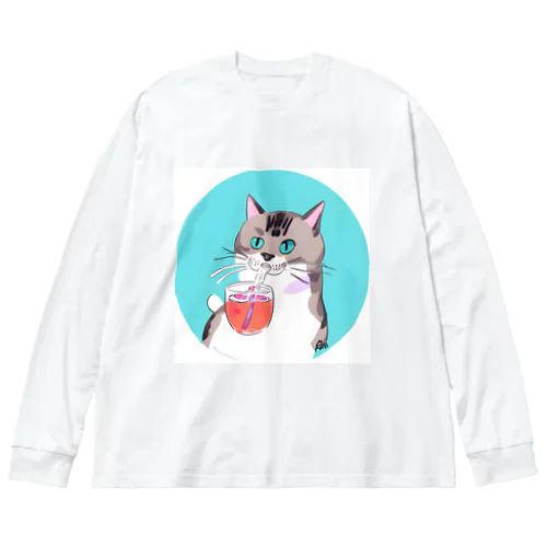 気ままな野良猫君 ビッグシルエットロングスリーブTシャツ