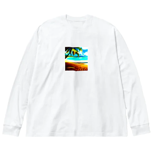 ハワイの海 ビッグシルエットロングスリーブTシャツ