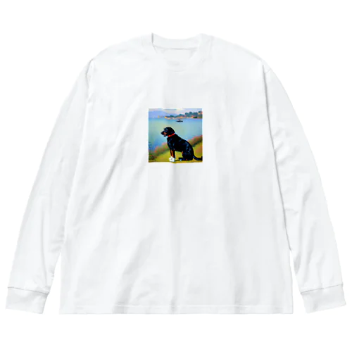 モネの犬 Big Long Sleeve T-Shirt