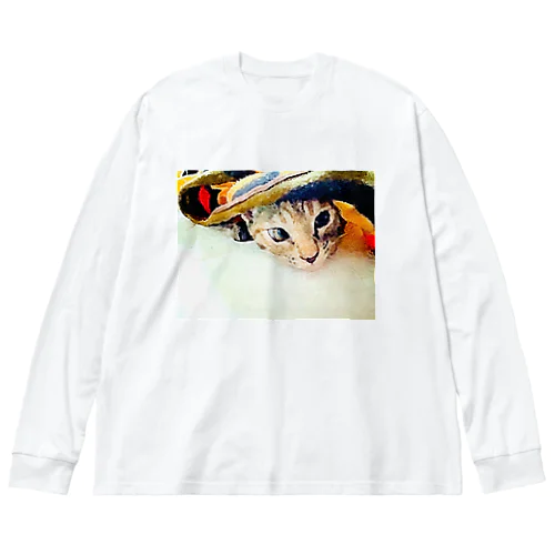 ブランケットからひょっこりニャンコ🐱 Big Long Sleeve T-Shirt