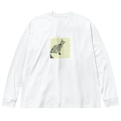 カーテンレールから見下ろすコハク Big Long Sleeve T-Shirt