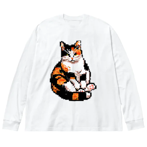 トリコロールドットキャット ビッグシルエットロングスリーブTシャツ