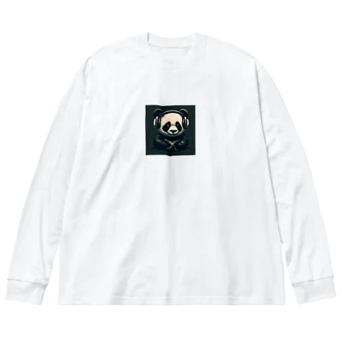 Headphones & Pandas（ヘッドホン & パンダ） Big Long Sleeve T-Shirt