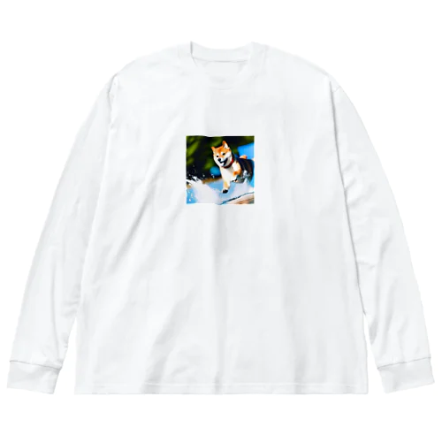 アメンボになったつもりの柴 Big Long Sleeve T-Shirt