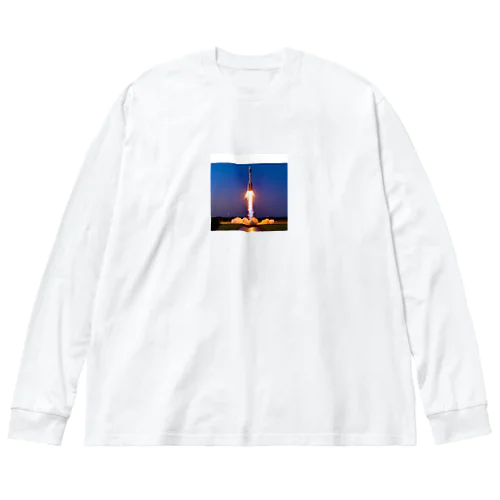 夕焼けのロケット ビッグシルエットロングスリーブTシャツ