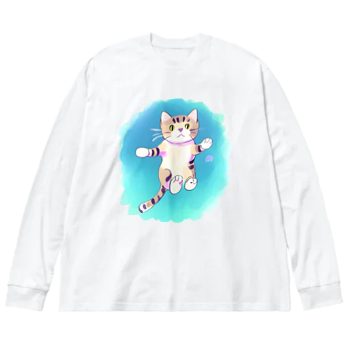 猫の大ジャンプ Big Long Sleeve T-Shirt