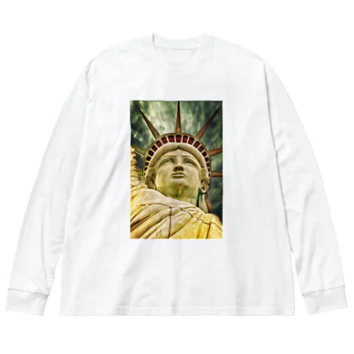 Statue Of Liberty  自由の女神  Image by Brigitte Werner from Pixabay.com ビッグシルエットロングスリーブTシャツ