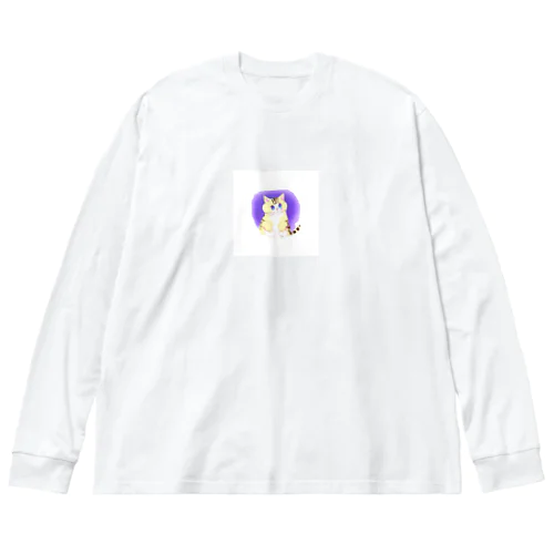 うるうる瞳の可愛いシマシマ猫 Big Long Sleeve T-Shirt