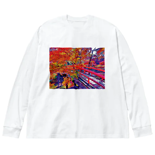 伊香保 河鹿橋の紅葉 Big Long Sleeve T-Shirt