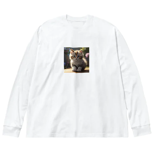 愛くるしい猫目線 Big Long Sleeve T-Shirt