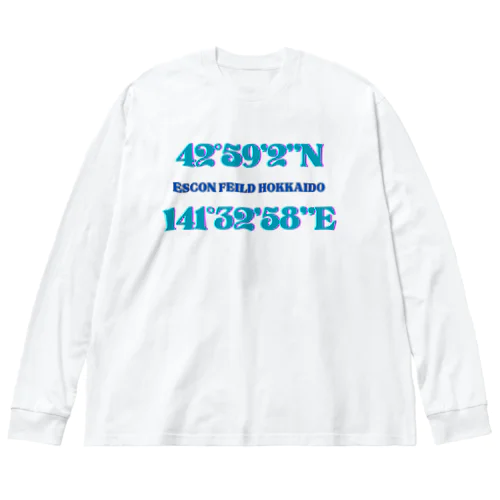 野球場　地図　座標 Big Long Sleeve T-Shirt