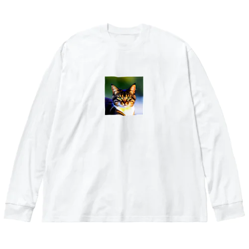 心に寄り添う猫 Big Long Sleeve T-Shirt