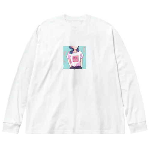 可愛いにこちゃん ビッグシルエットロングスリーブTシャツ