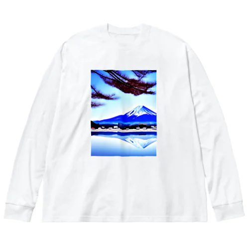 富士山はいかがでしょう　冬 ビッグシルエットロングスリーブTシャツ