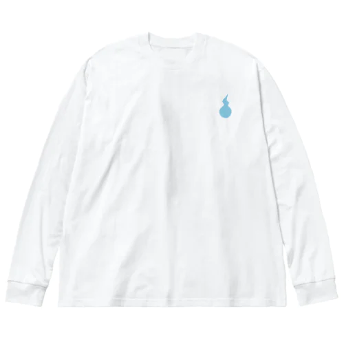 人魂（水色）／ビッグシルエットロングスリーブTシャツ Big Long Sleeve T-Shirt