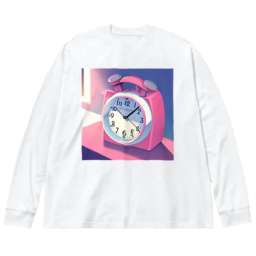 ピンク置き時計 Big Long Sleeve T-Shirt