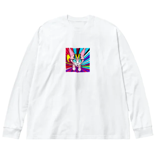 カラフルキャット Big Long Sleeve T-Shirt