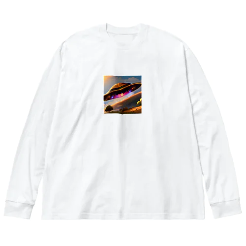 UFO現れるグッズ ビッグシルエットロングスリーブTシャツ