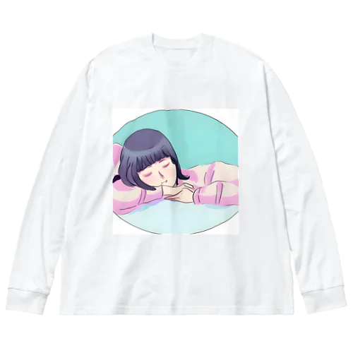 眠っている彼女 ビッグシルエットロングスリーブTシャツ