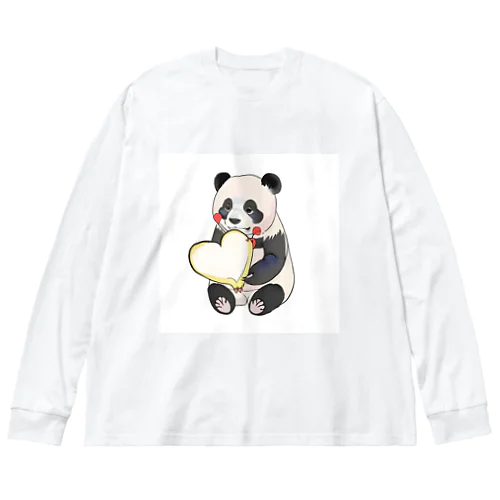 愛を送るパンダ Big Long Sleeve T-Shirt