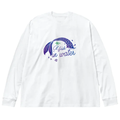 人魚のマーク Big Long Sleeve T-Shirt