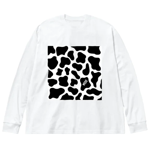 牛柄 Moo ビッグシルエットロングスリーブTシャツ