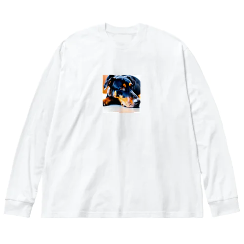 タレミミドーベルマン ビッグシルエットロングスリーブTシャツ