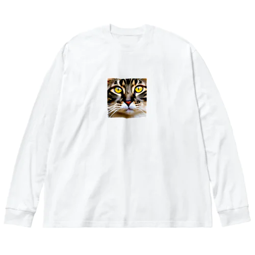 ドアップな猫！ Big Long Sleeve T-Shirt