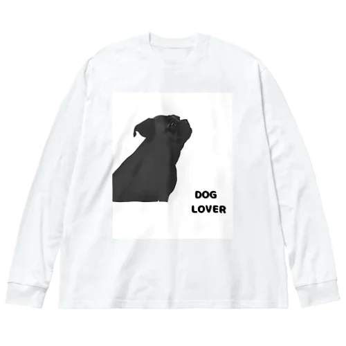 DOG LOVER（パグ） Big Long Sleeve T-Shirt