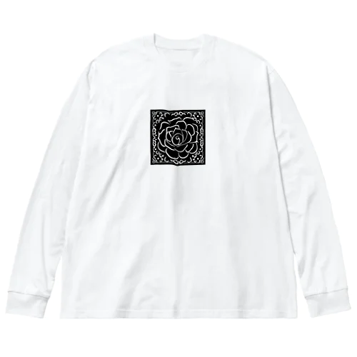 黒い薔薇 Big Long Sleeve T-Shirt