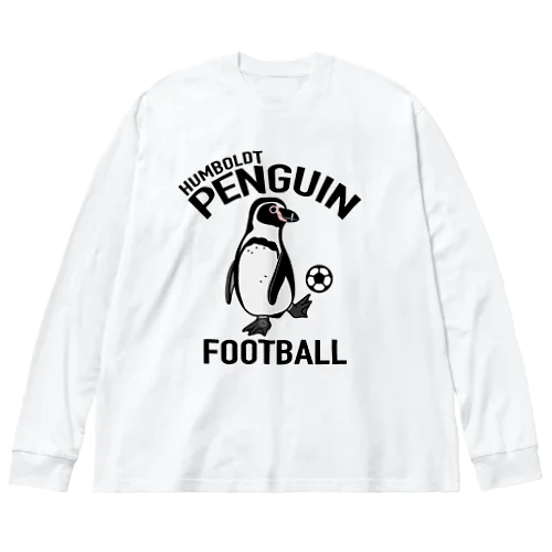 ペンギン・サッカー・PENGIN・イラスト・デザイン・Tシャツ・アニマル・フンボルトペンギン・スポーツ・動物・アイテム・グッズ・FOOTBALL Big Long Sleeve T-Shirt