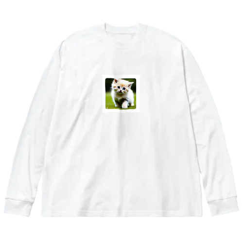 甘えん坊猫 ビッグシルエットロングスリーブTシャツ