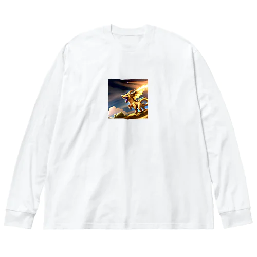 わんこ金龍　駆け抜け龍 Big Long Sleeve T-Shirt