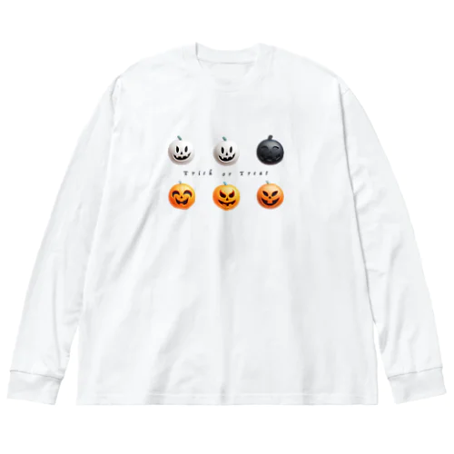 Trick or Treat　かぼ6 ビッグシルエットロングスリーブTシャツ