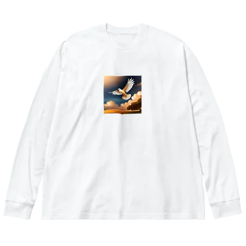 白い鳩の優雅な舞 Big Long Sleeve T-Shirt