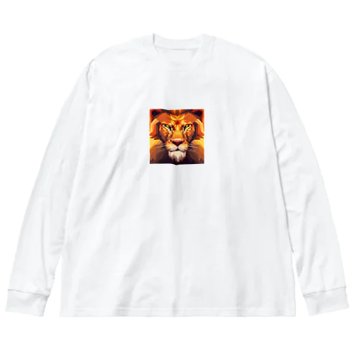 可愛い猛獣ドットレオ ビッグシルエットロングスリーブTシャツ