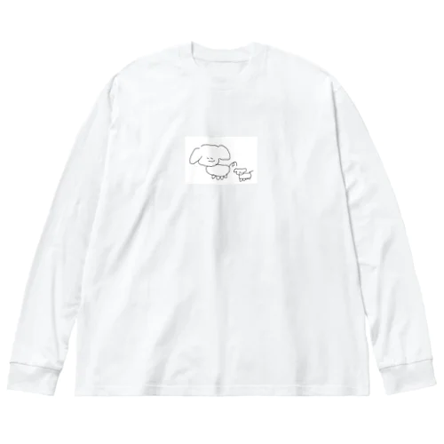 さんぽいぬ ビッグシルエットロングスリーブTシャツ