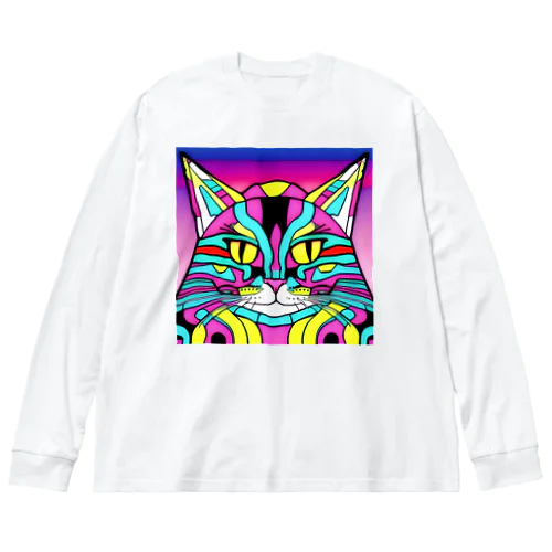 Japan Cat #4 ビッグシルエットロングスリーブTシャツ