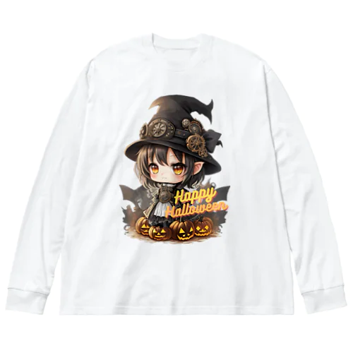 スチームパンク Girlハロウィンスタイル Big Long Sleeve T-Shirt