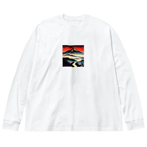 夕空の富士山 Big Long Sleeve T-Shirt